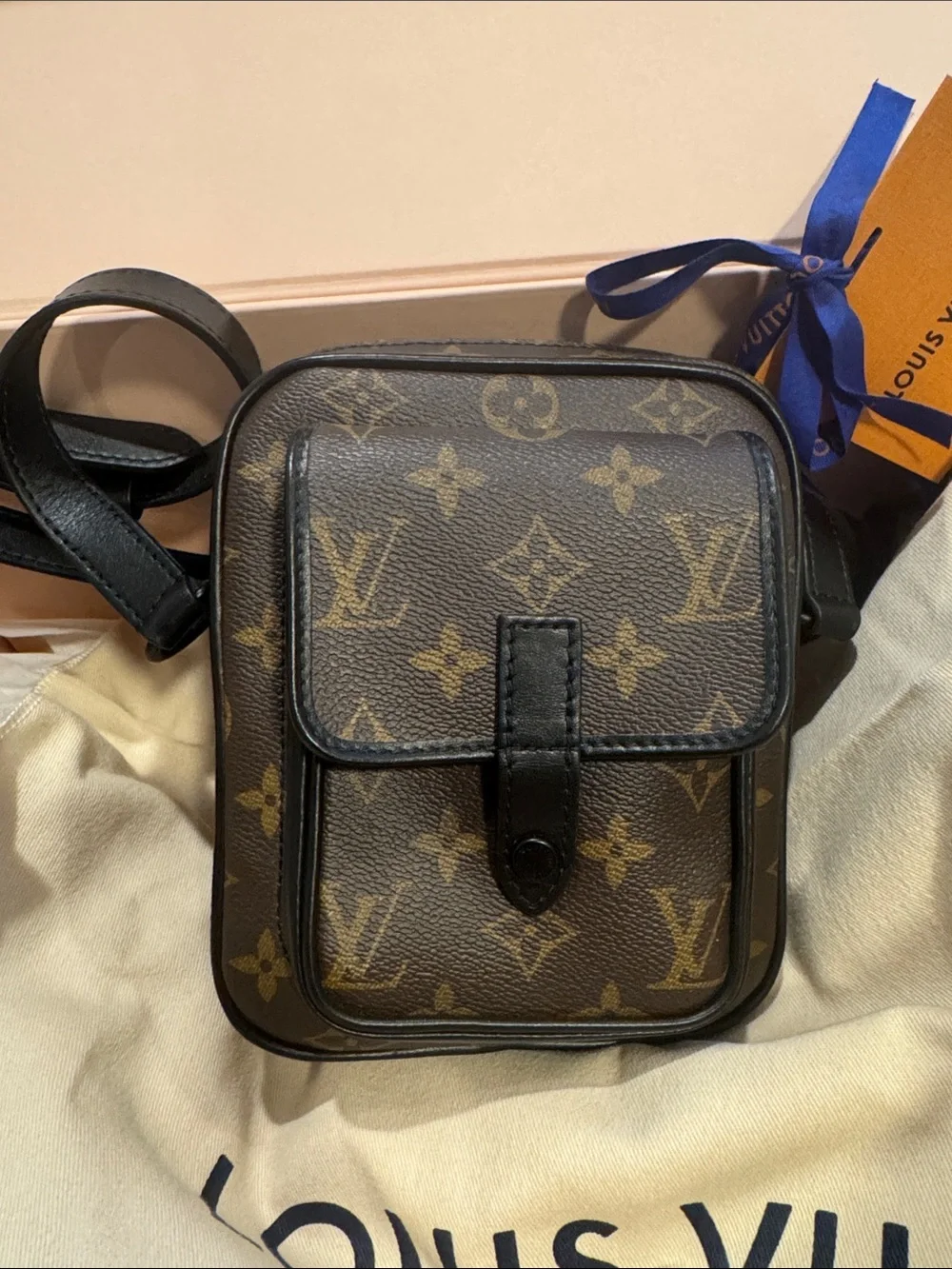 Louis Vuitton Monogram Compact Crossbody in Brown and Black